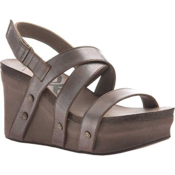 pewter leather sandals