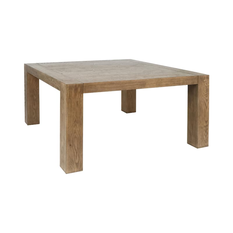 Classic Home Gilcrest Square Aged Oak Wood Dining Table