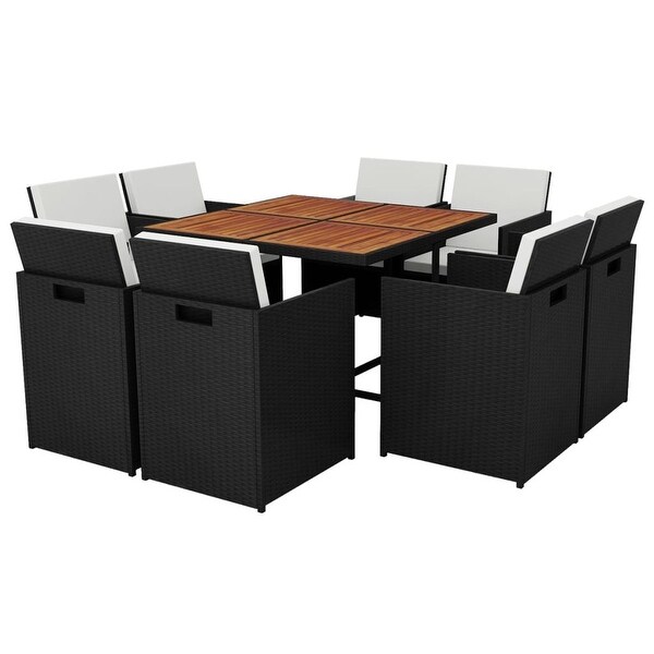 Vidaxl Garden Table Plastic Rattan Look Furniture Multi Colours