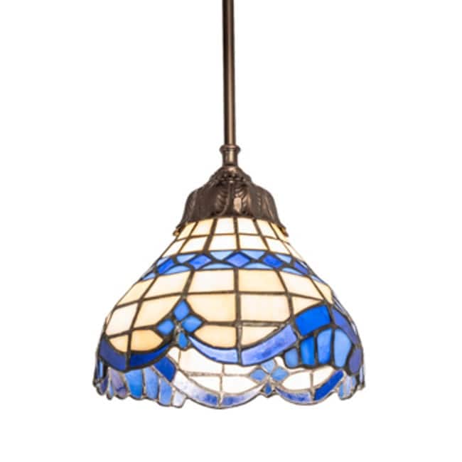 Meyda Tiffany 248600 7" Wide Mini Pendant - Mahogany Bronze
