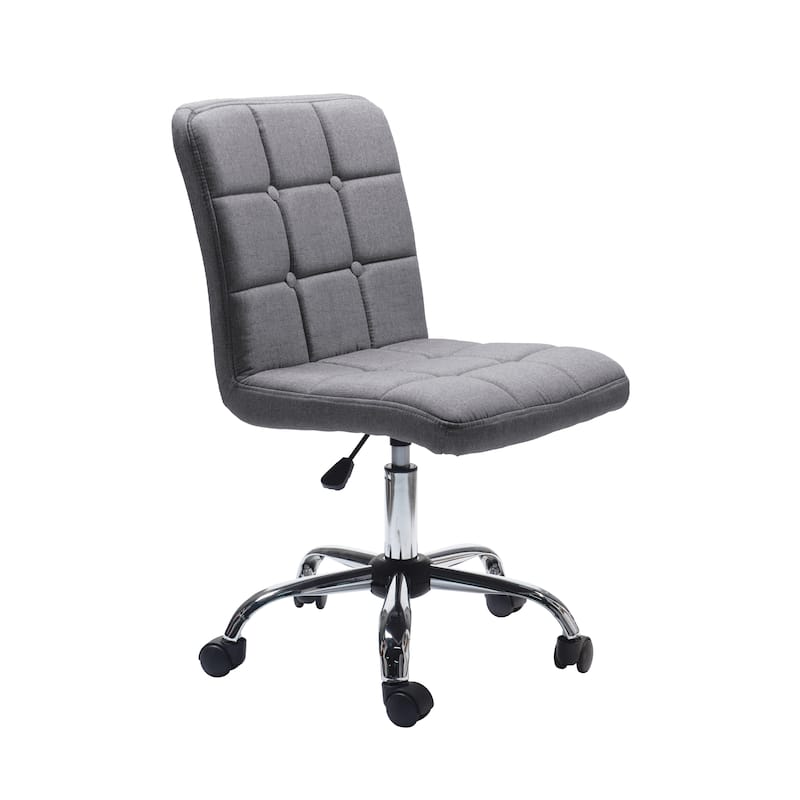 Porthos Home Alice Tufted Fabric Office Chair with Metal Base - Grey