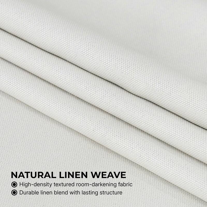 Exclusive Fabrics Grommet Textured Faux Linen Room Darkening Curtains for Bedroom & Living Room Curtains (1 Panel)