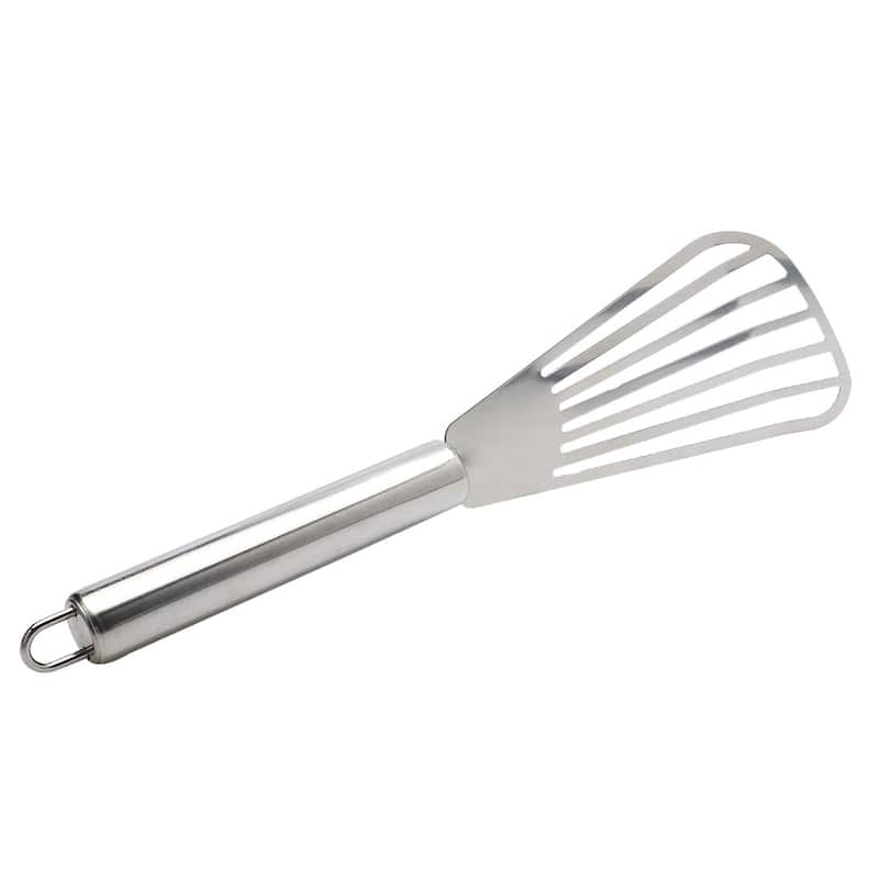 Stainless Steel Beveled Design Fish Pancake Slotted Turner for Frying - 26 x 7cm