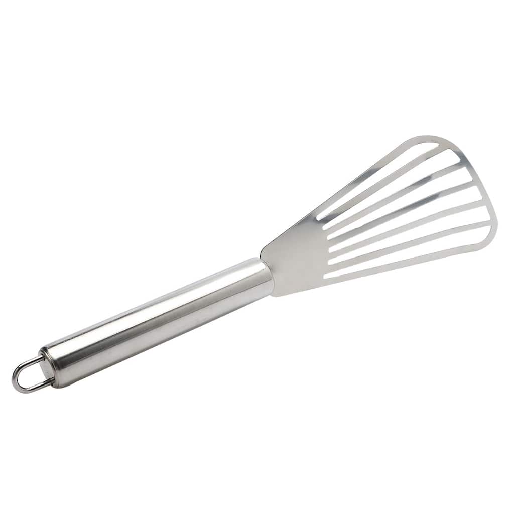 Stainless Steel Beveled Design Fish Pancake Slotted Turner for Frying - 26 x 7cm