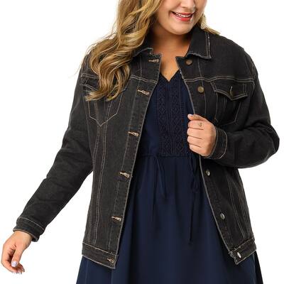 Buy Unique Bargains Women S Plus Size Blazers Jackets Online At