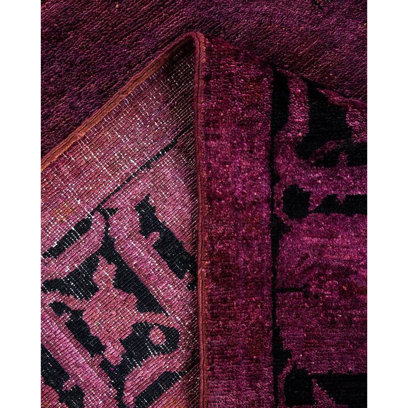 Vibrance, One-of-a-Kind Hand-Knotted Area Rug - Purple, 5' 0" x 8' 7" - 5' 0" x 8' 7"