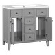 preview thumbnail 13 of 34, 36" Bathroom Vanity with Ceramic Basin with Two Cabinets and Five Drawers