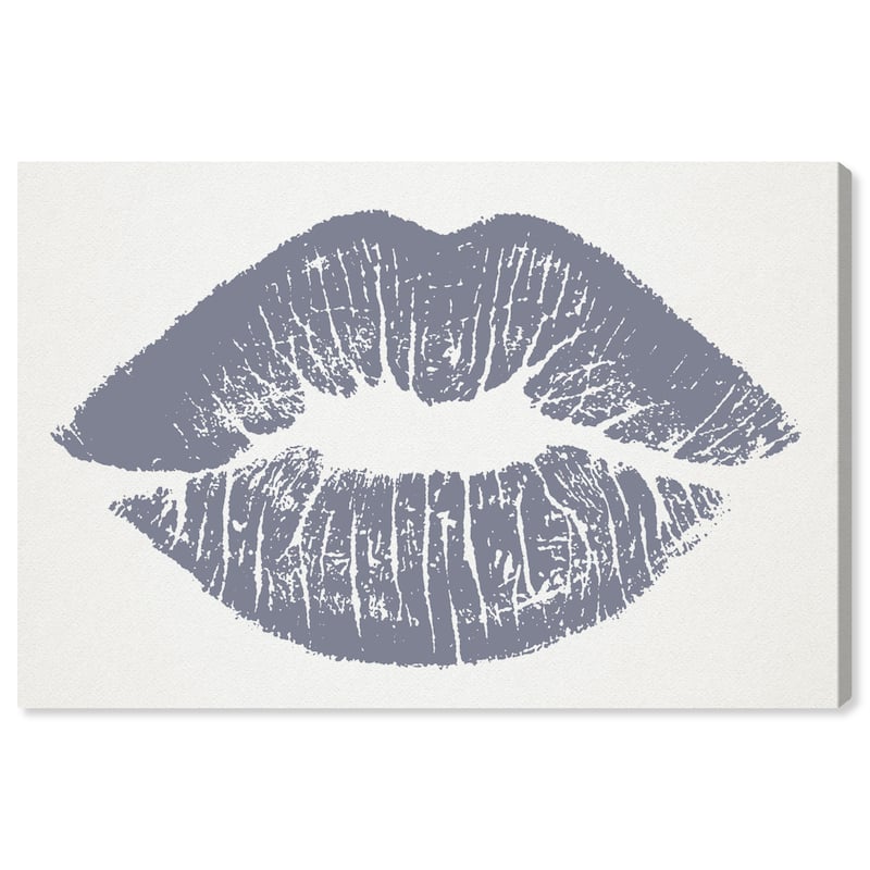 Wynwood Studio Fashion and Glam Solid Kiss Purple Haze White and Glam Wall Art Canvas Print