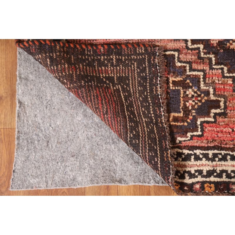 Tribal Geometric Qashqai Persian Antique Rug Hand-knotted Wool Carpet - 4'9"x 6'11"