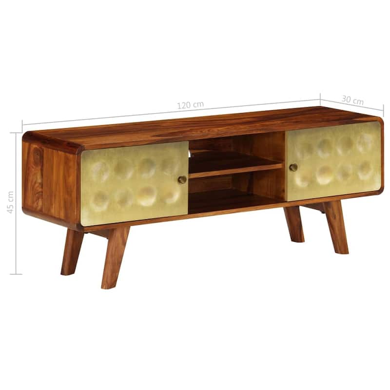 vidaXL TV Stand Solid Wood Sheesham 47.2"x11.8"x17.7"