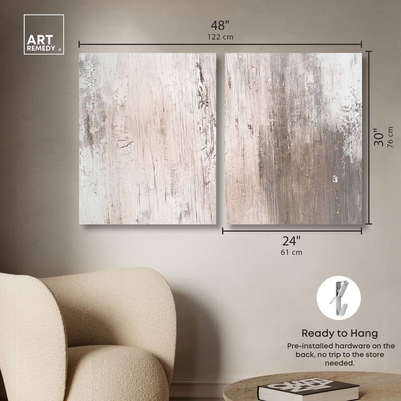Striated Texture IV Canvas Set of 2 by Art Remedy, Gallery Wrapped