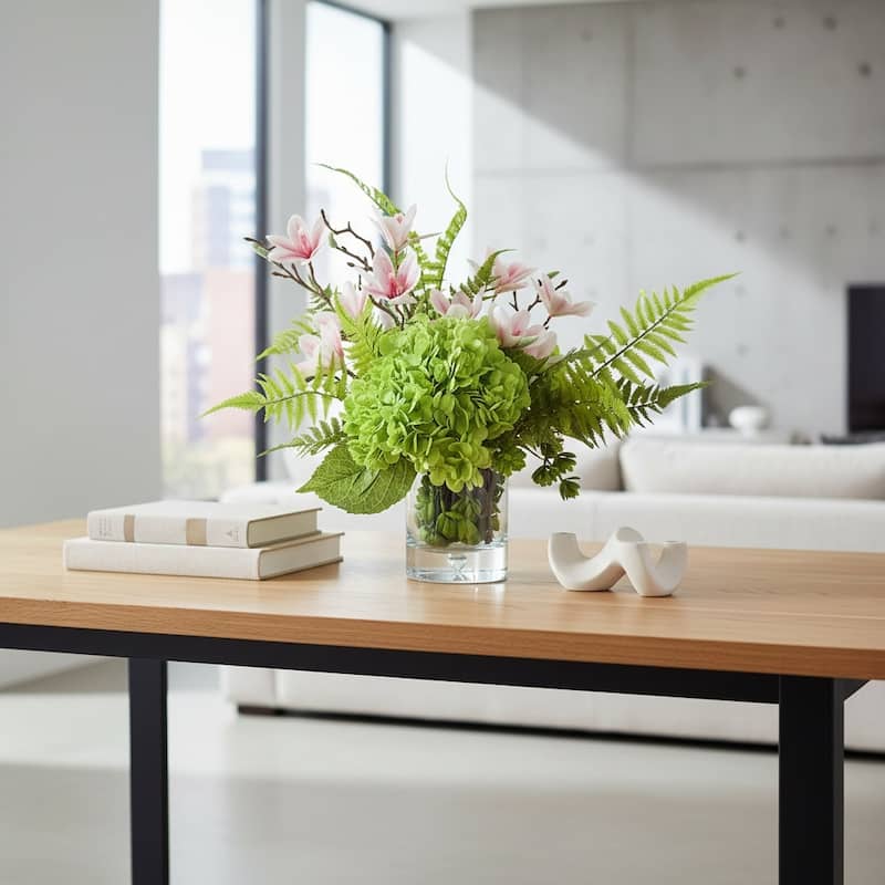 Floral Centerpiece with Hydrangeas and Butterfly Magnolias - 20