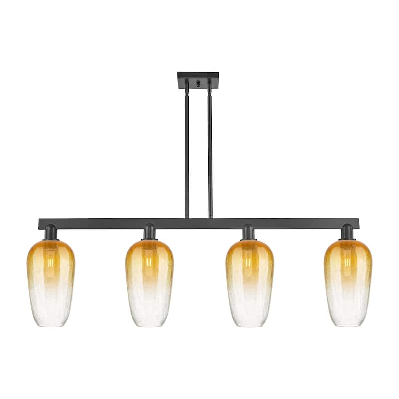 Innovations Lighting 716-4I-16-48 Brookhaven Flute Linear Brookhaven - Matte Black / Amber