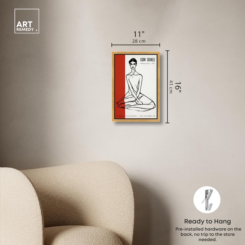 Schiele's Red and White Canvas by Art Remedy