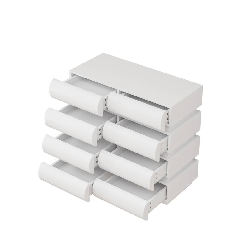 Modern Bedroom Dresser with Wide Storage Drawers, No Handle