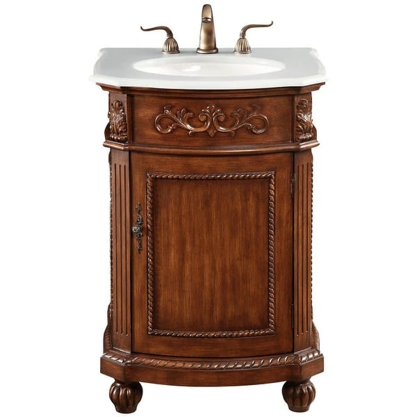 slide 2 of 11, Elegant Lighting VF-1009-VW Danville 24" Free Standing Single Basin Teak - Wood Finish