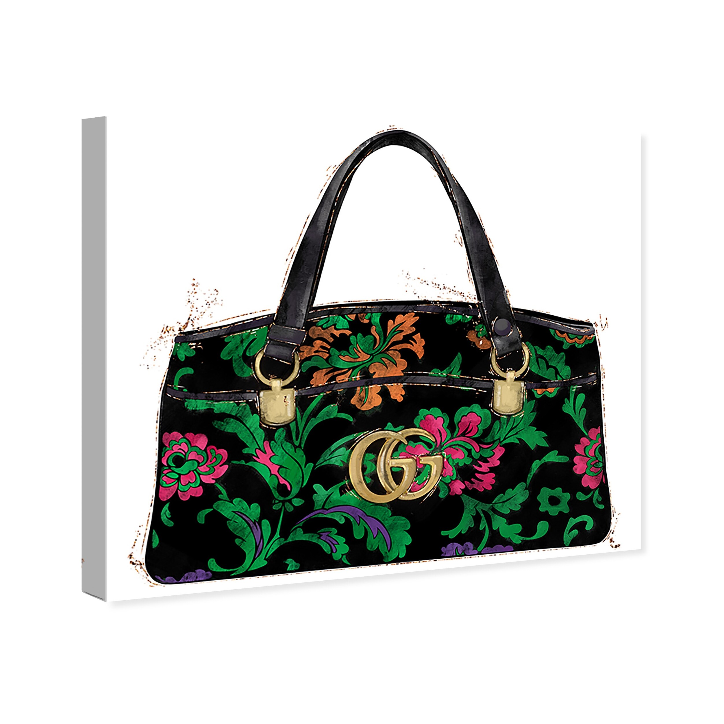 【新品】 OliverGal The Iconic Handbag Oliver Gal 'Feminine Italian Bag' Fashion and Glam Wall Art Canvas