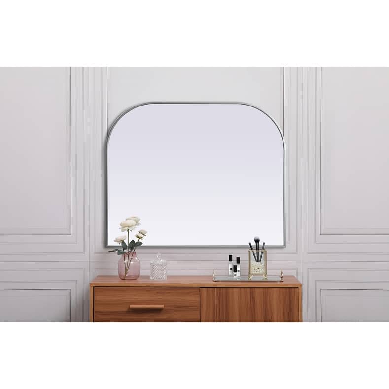 Indigo Home Metal Frame Arch Mirror 42x34 Inch