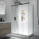 preview thumbnail 14 of 32, FELYL 48/60''W x 34''L x 76''H Frameless Sliding Corner Shower Enclosure Door