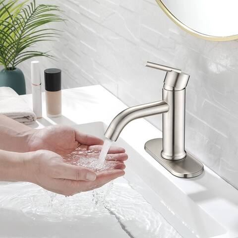 Sink faucet single hole single handle bathroom faucet matte black vanity faucet modern rv faucet deck mount 1 hole or 3 holes