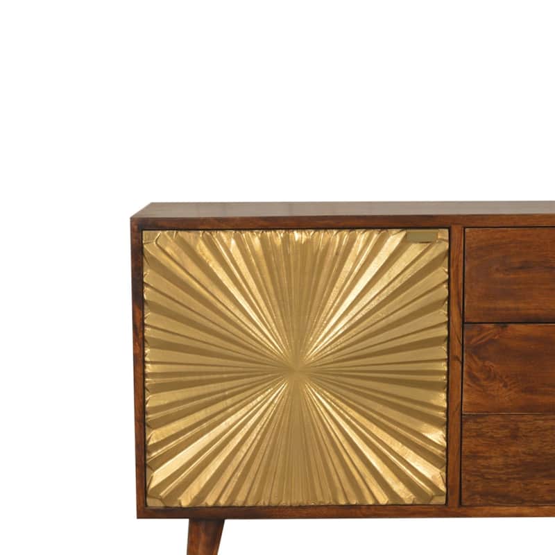 Artisan Furniture Solid Wood Manila Gold Sideboard - N/A