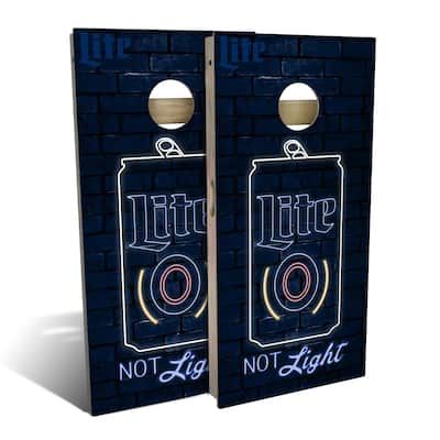 Miller Lite Neon Outdoor Cornhole Board Set