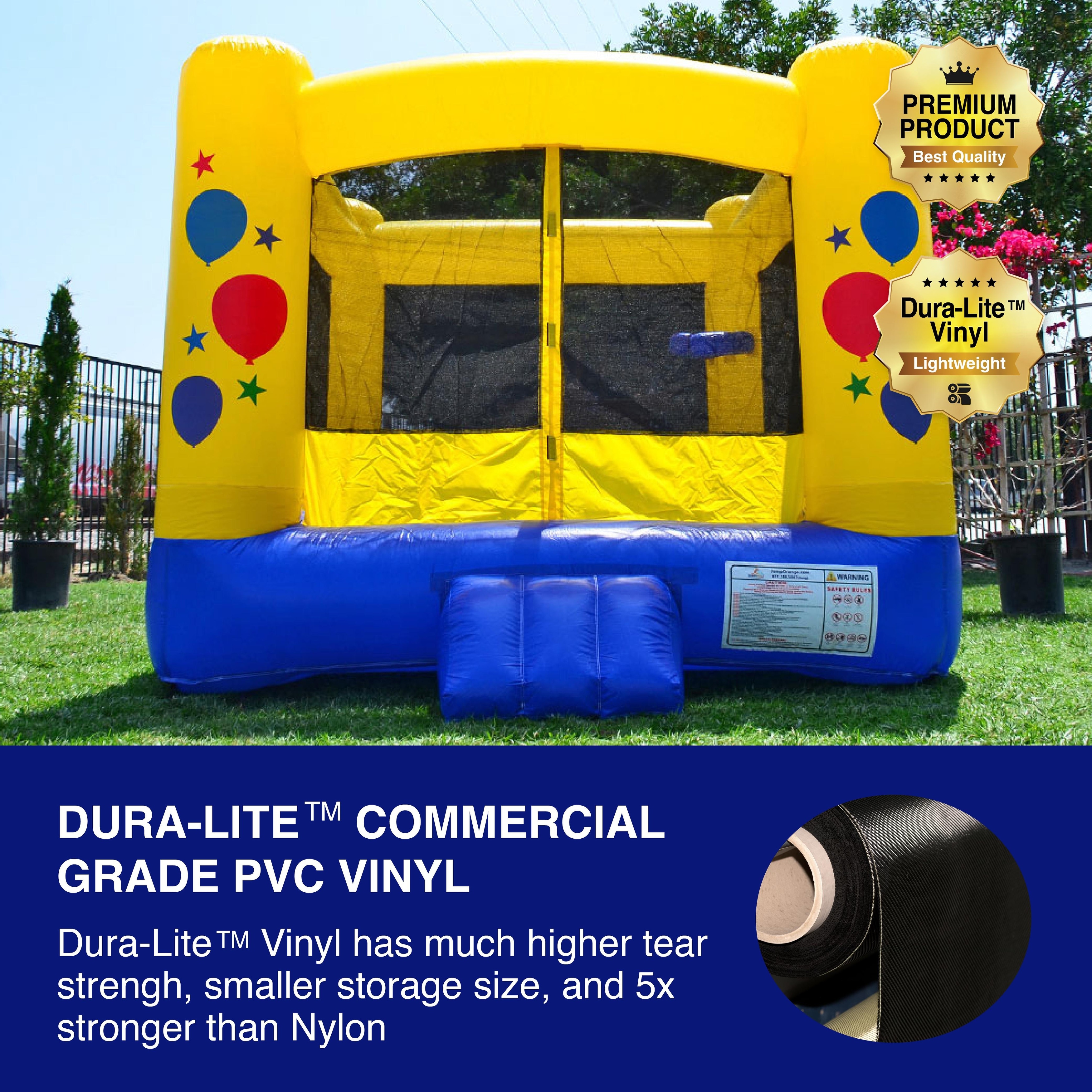 JumpOrange Kiddo Balloon 10'x10' Commercial Grade Inflatable Bounce House w/ Air Blower, Outdoor Kids Play, Summer Party
