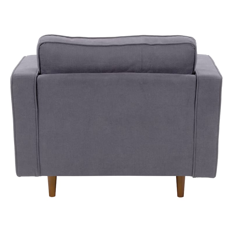 Upholstered Mid Century Accent Chair, Grey