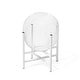 preview thumbnail 16 of 16, Glitzhome White Metal Outdoor Solar Lantern with Stand (Set of 2)