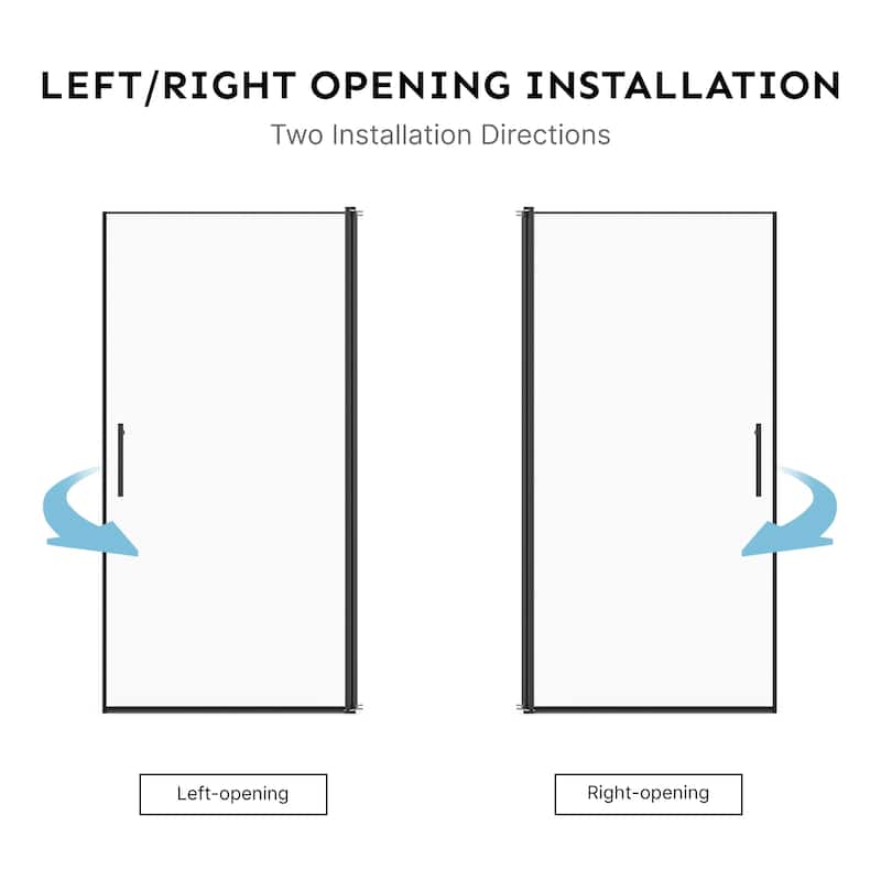36 in.W x 72 in.H Pivot Frameless Glass Shower Door