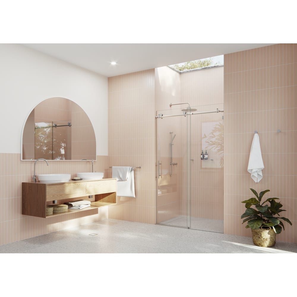 Glass Warehouse 48 in. - 52 in. x 78 in. Frameless Sliding Shower Door