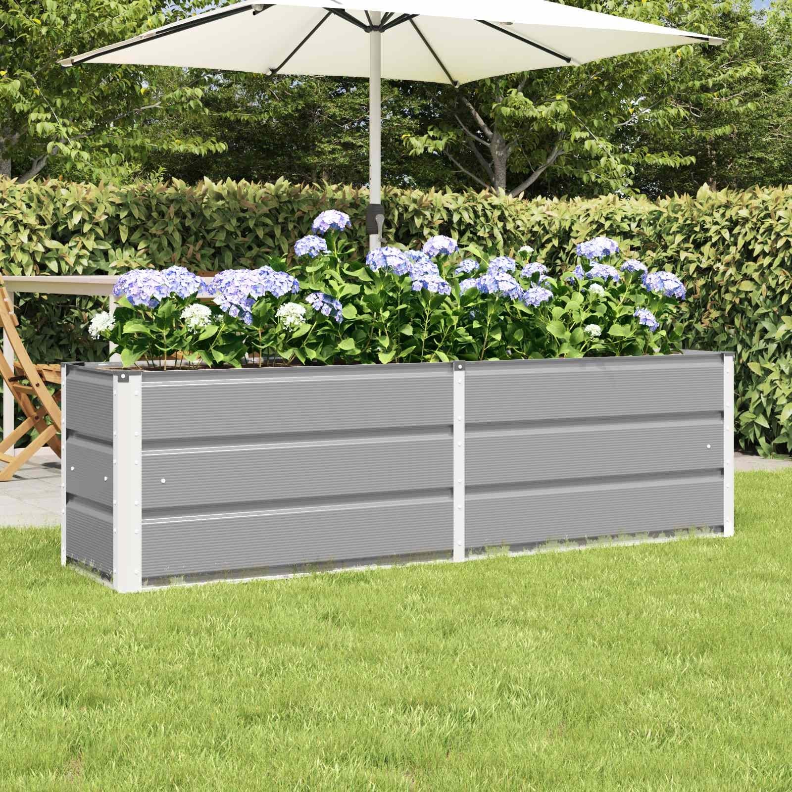 vidaXL Planter in Steel - 39.37 x 15.75 x 17.72"