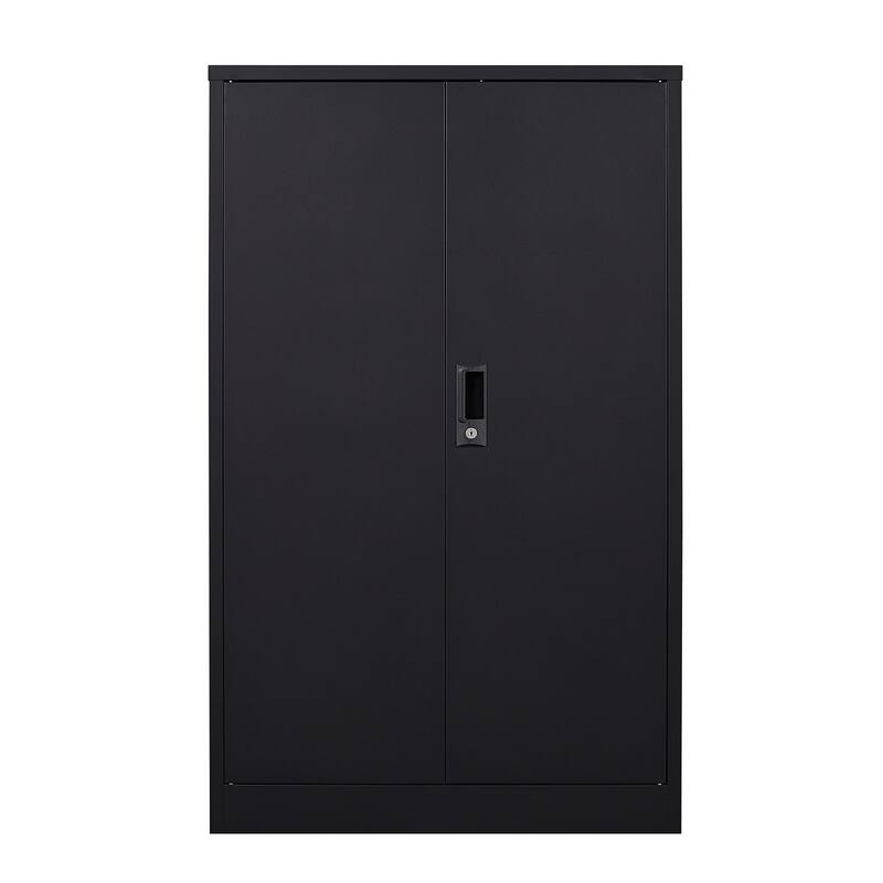 Metal Storage Cabinet with Locking Doors and Adjustable Shelf