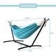 preview thumbnail 72 of 86, Double Cotton Hammock with Space Saving Steel Stand