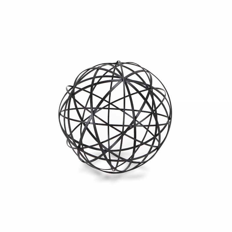 HomeRoots Black Metal Wire Decorative Sculpture - 8' X '8' X '8