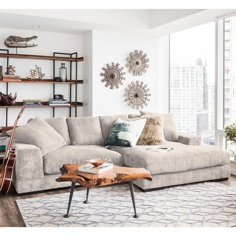 Aurelle Home Reversible Contemporary Sectional Sofa