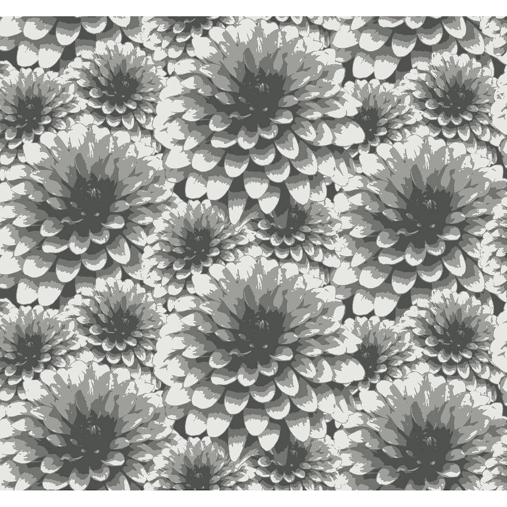 A-Street Prints Umbra Charcoal Floral Wallpaper