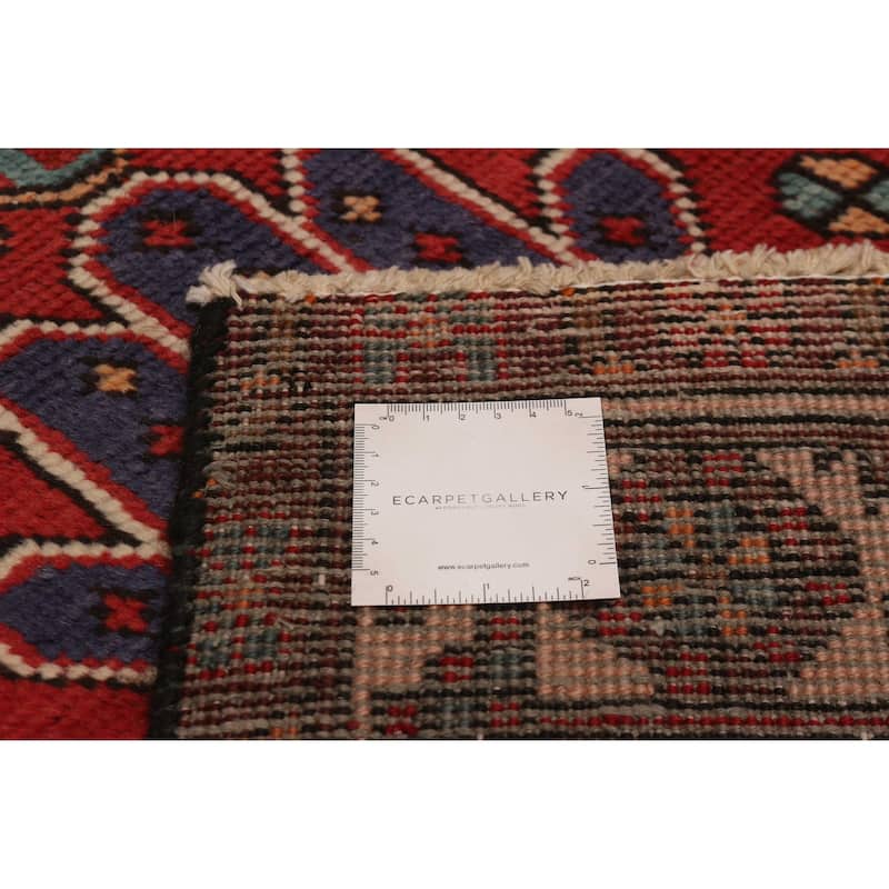 ECARPETGALLERY Hand-knotted Konya Anatolian Red Wool Rug - 3'4 x 13'9