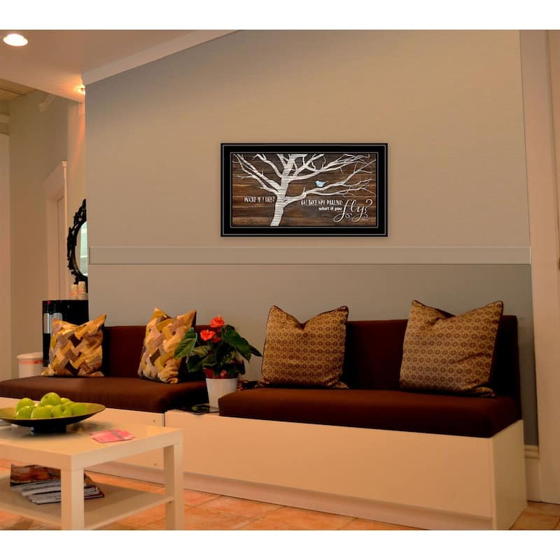 TrendyDecor4U Contemporary "What if You Fly" Framed Print Wall Art by Marla Rae