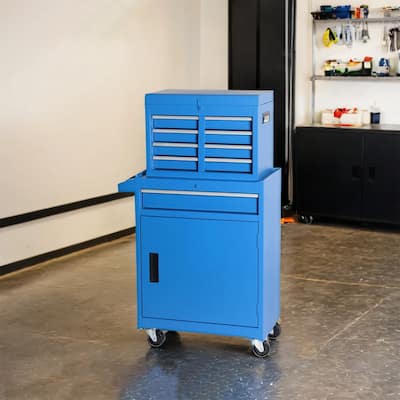 5-Drawer Rolling Tool Storage Cabinet with Detachable Top Tool Box