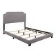 preview thumbnail 9 of 12, Modern Nailhead Trim Upholstered Platform Bed Frame