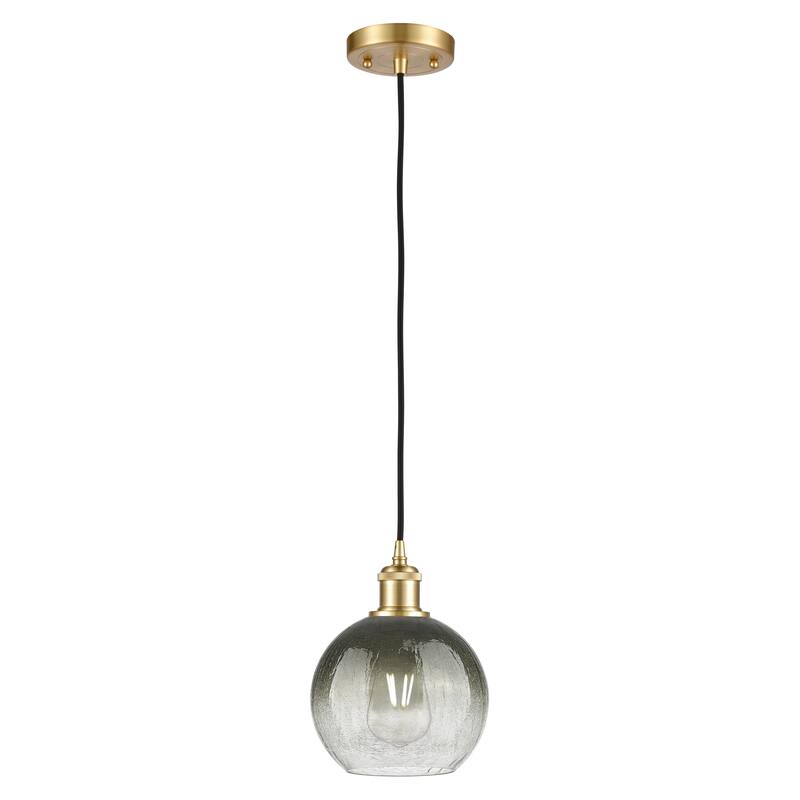 Innovations Lighting Endless Possibilities Ballston - Brookhaven Globe - 1 Light 8" Cord Hung Mini Pendant - Slate/Satin Gold