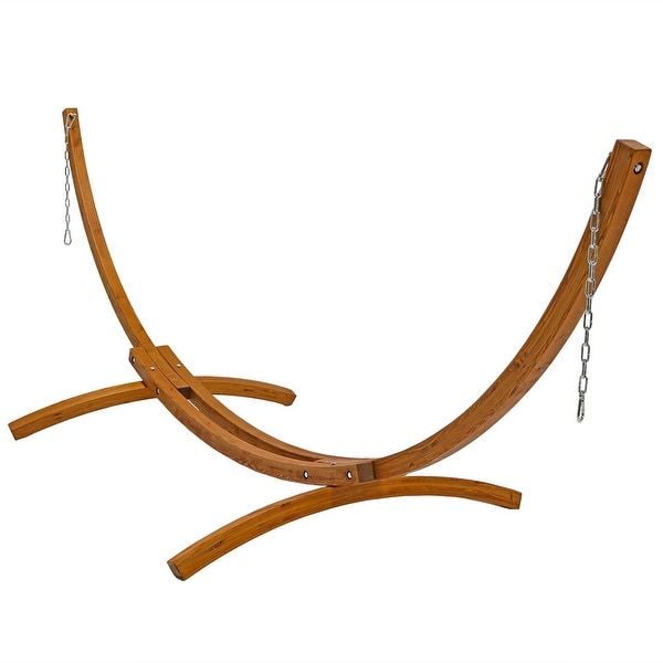 Sunnydaze Wooden Curved Arc Hammock Stand