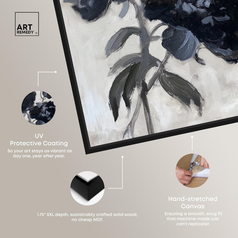 Peonies in Shadow Canvas by Art Remedy