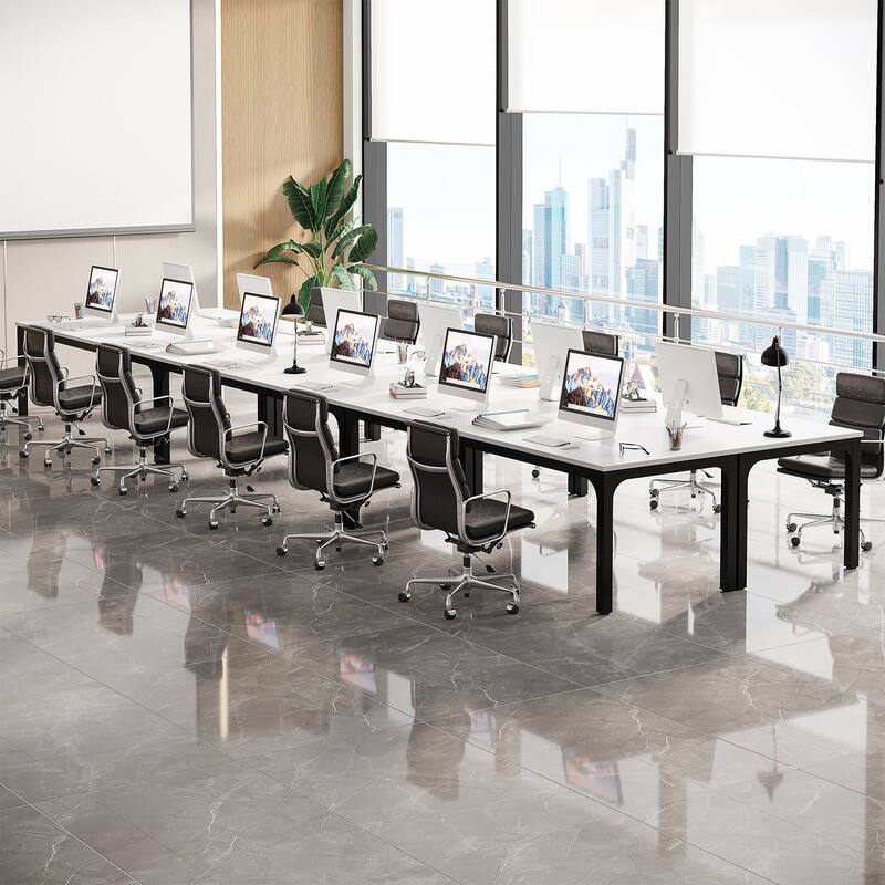 19FT Conference Table,Large Rectangle Meeting Seminar Table for 16-22 Person