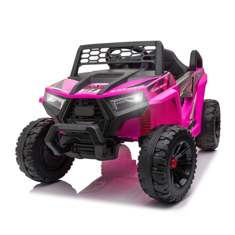 Electric 12V Ride On Mini UTV Car for Kids with Forward and Reverse, LED Lights, and Built-in Music, Battery Powered Vehicle