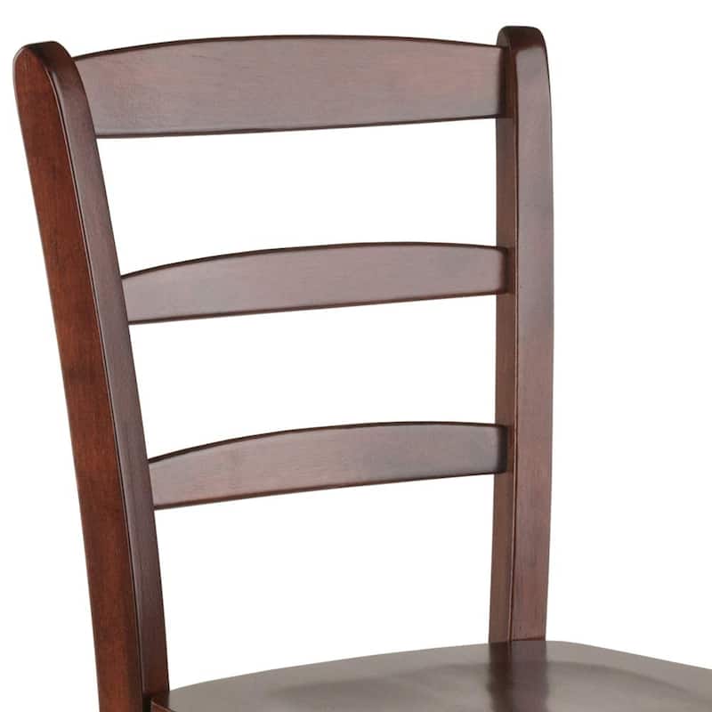 Square Dining Table Set with 2 Chairs - Small Kitchen Table, Walnut Finish, Living Room Dining Set