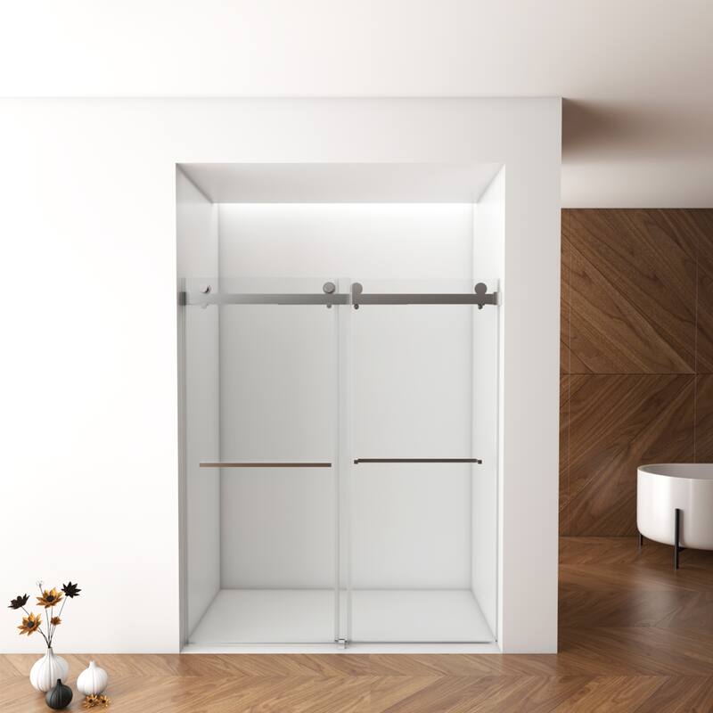 Frameless Shower Door, Double Sliding Shower Door