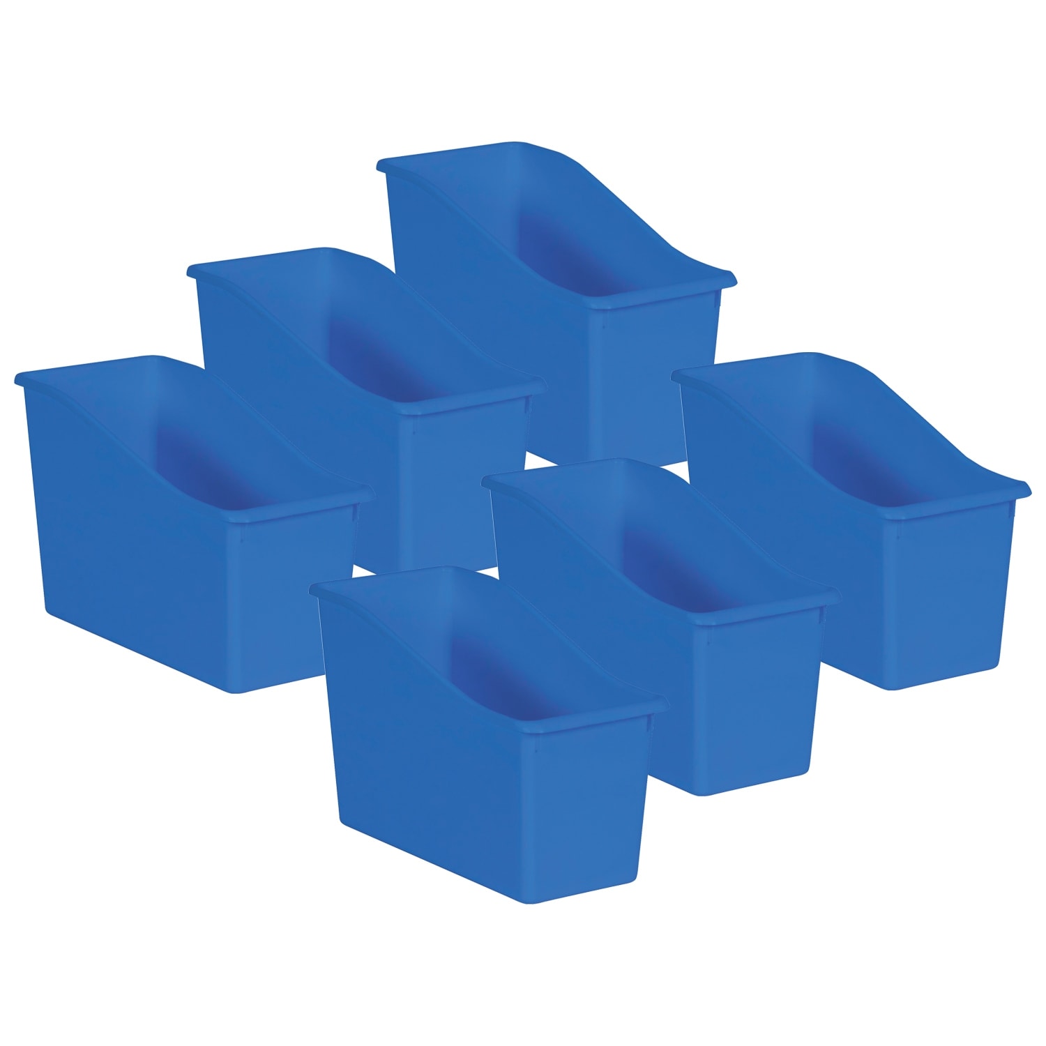 Teacher Created Resources Blue Plastic Book Bin, Pack of 6