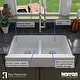 preview thumbnail 39 of 75, Karran Retrofit Farmhouse Quartz 34 in. Double Bowl 50/50 Sink Kit